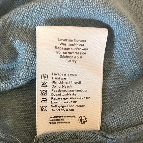 Sud Express Women Top M Blue Back Laser Cut Design Cottagecore Coastal‎ Beachy - Picture 8 of 10